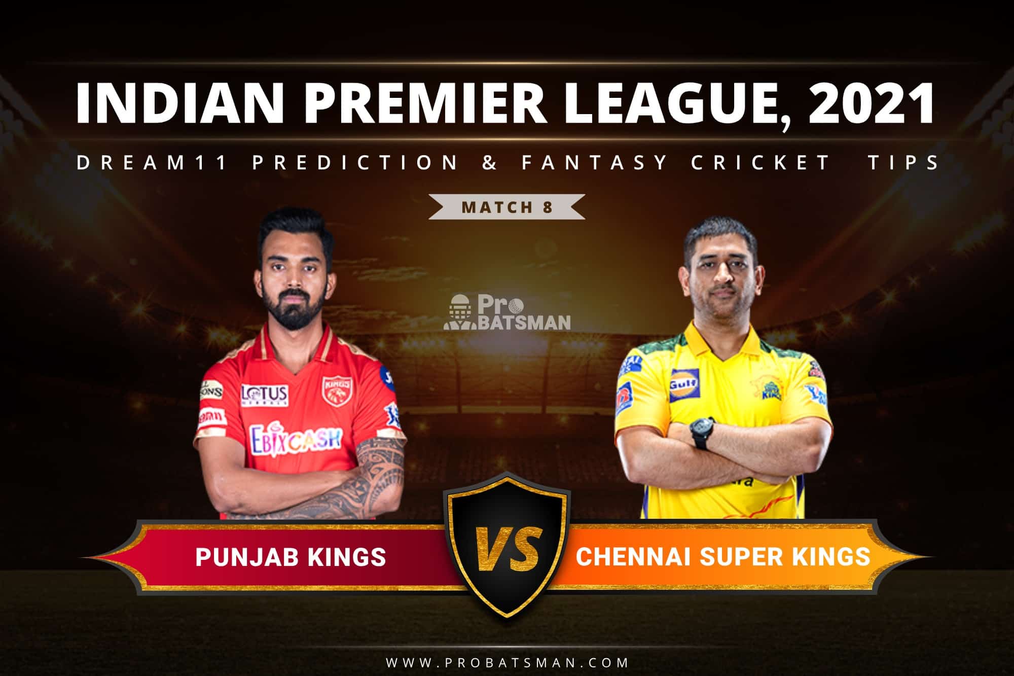 PBKS vs CSK Dream11 Prediction: Fantasy Cricket Tips, Playing XI, Pitch Report, Stats & Injury Updates of Match 8, IPL 2021