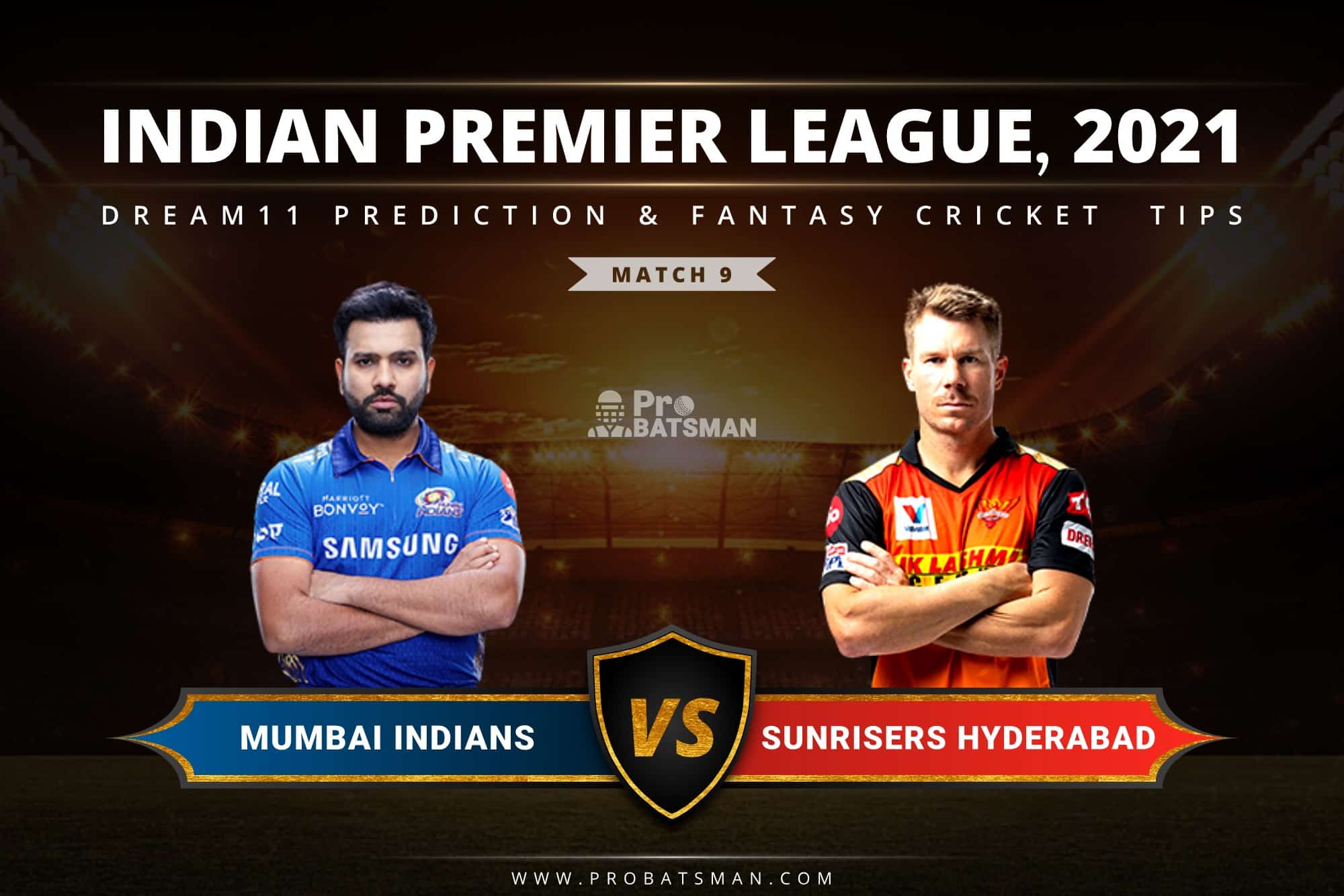 MI vs SRH Dream11 Prediction: Fantasy Cricket Tips, Playing XI, Pitch Report, Stats & Injury Updates of Match 9, IPL 2021