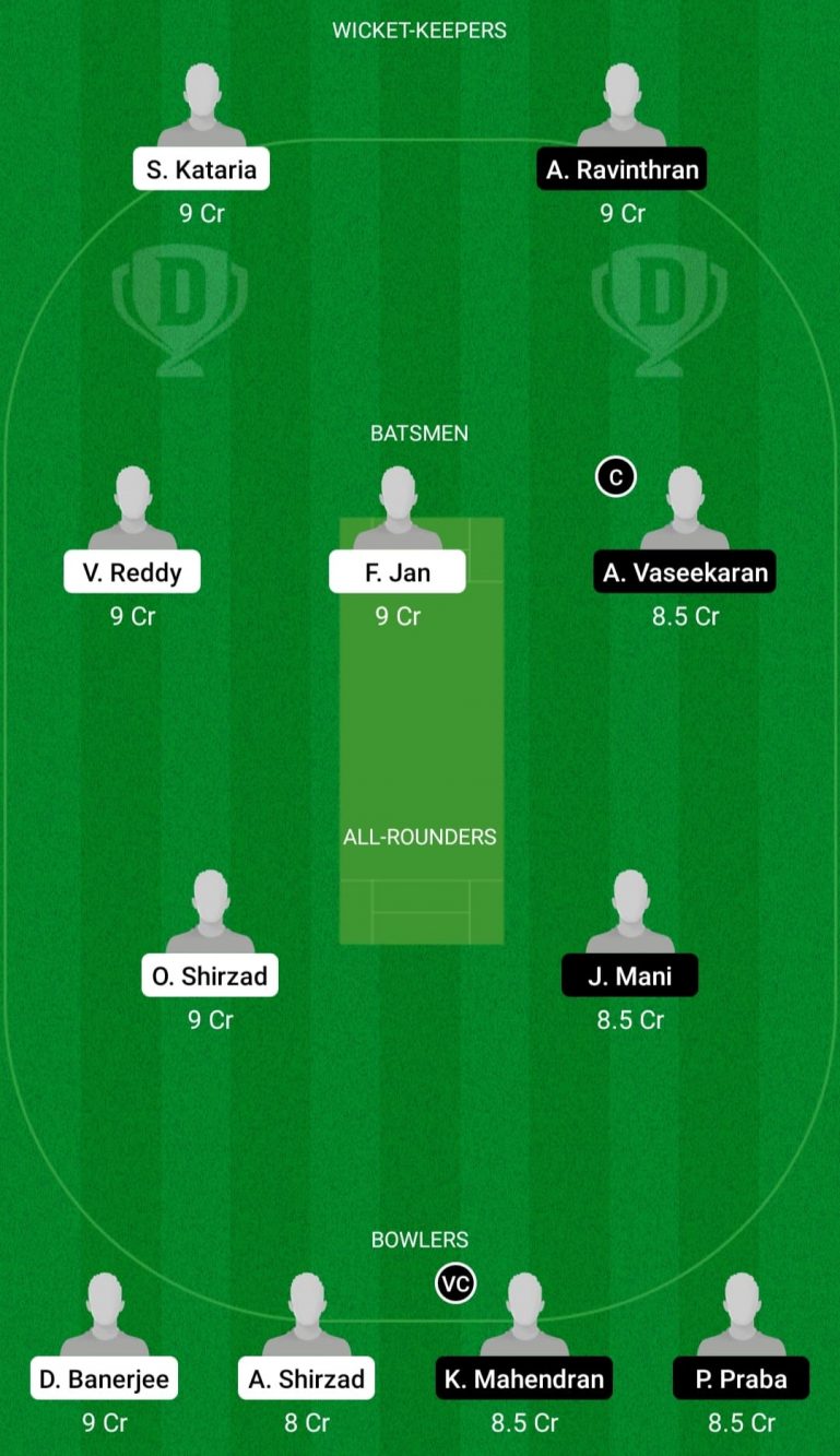 ARS vs BUB Dream11 Fantasy Team