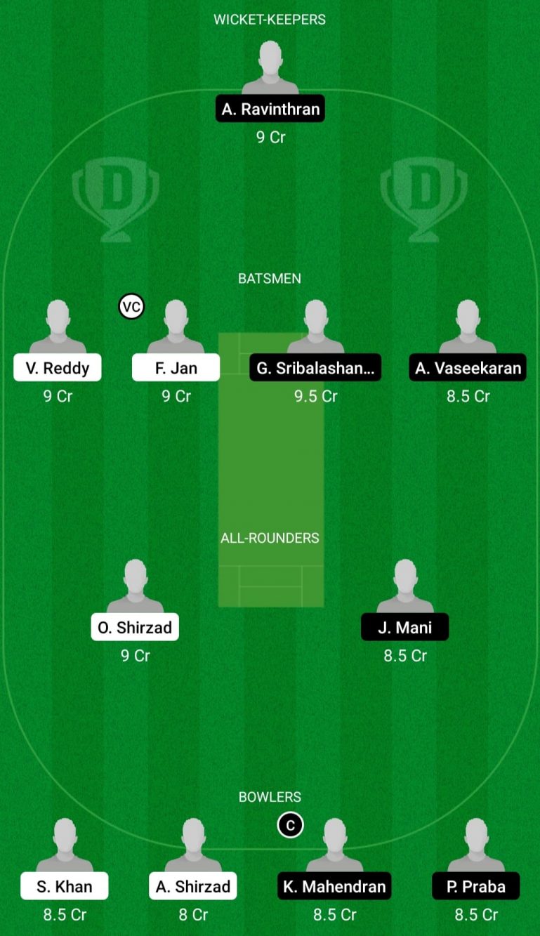 ARS vs BUB Dream11 Fantasy Team