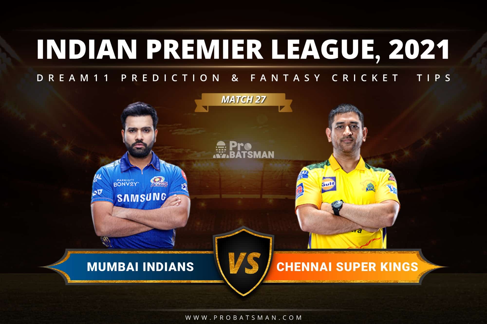 MI vs CSK Dream11 Prediction: Fantasy Cricket Tips, Playing XI, Pitch Report, Stats & Injury Updates of Match 27, IPL 2021