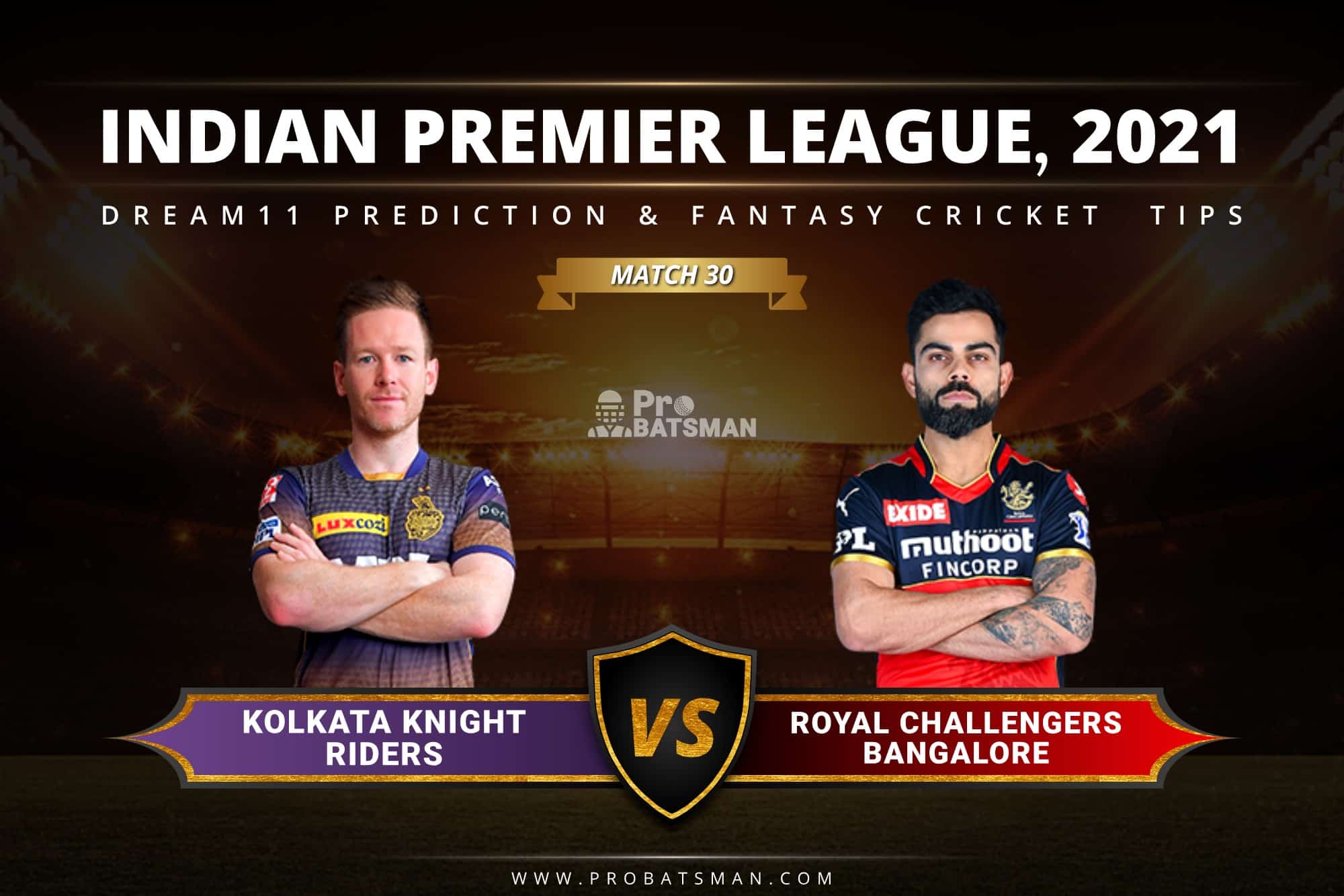 KKR vs RCB Dream11 Prediction: Fantasy Cricket Tips, Playing XI, Pitch Report, Stats & Injury Updates of Match 30, IPL 2021