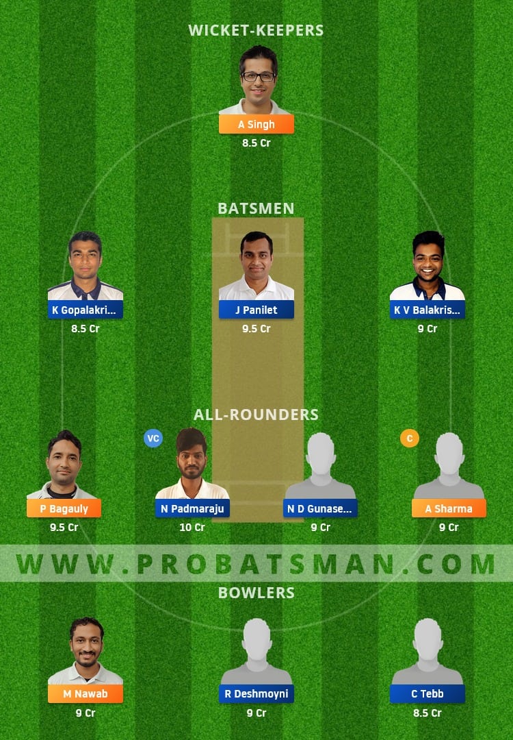 UCC vs PCR Dream11 Fantasy Team Prediction