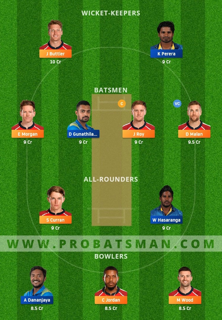 ENG vs SL Dream11 Fantasy Team Prediction