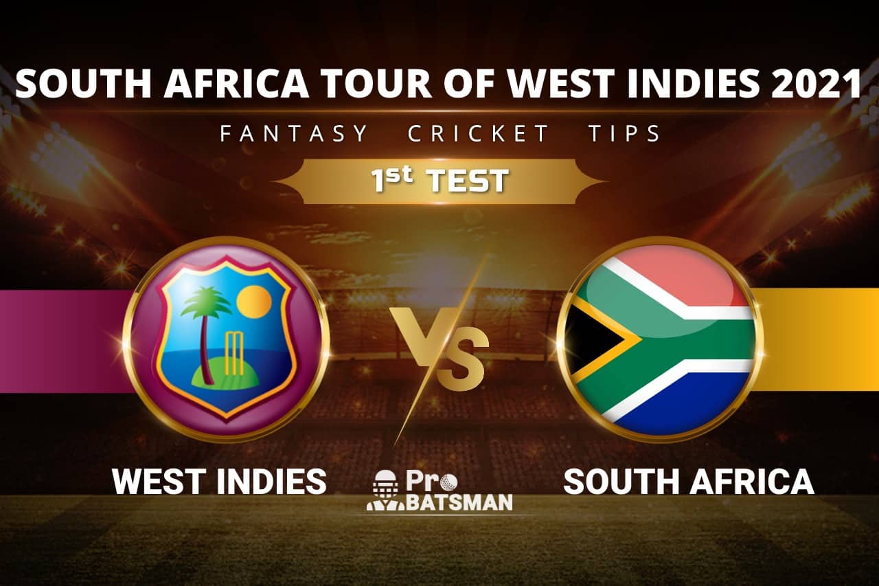 WI vs SA Dream11 Prediction, Fantasy Cricket Tips: Playing XI, Pitch Report & Player Record of New Zealand Tour of England 2021 For 1st TEST