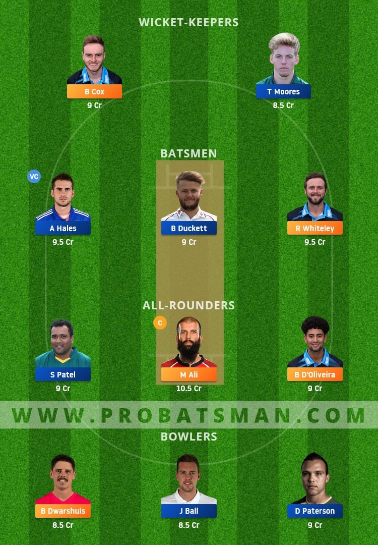 WOR vs NOT Dream11 Fantasy Team Prediction