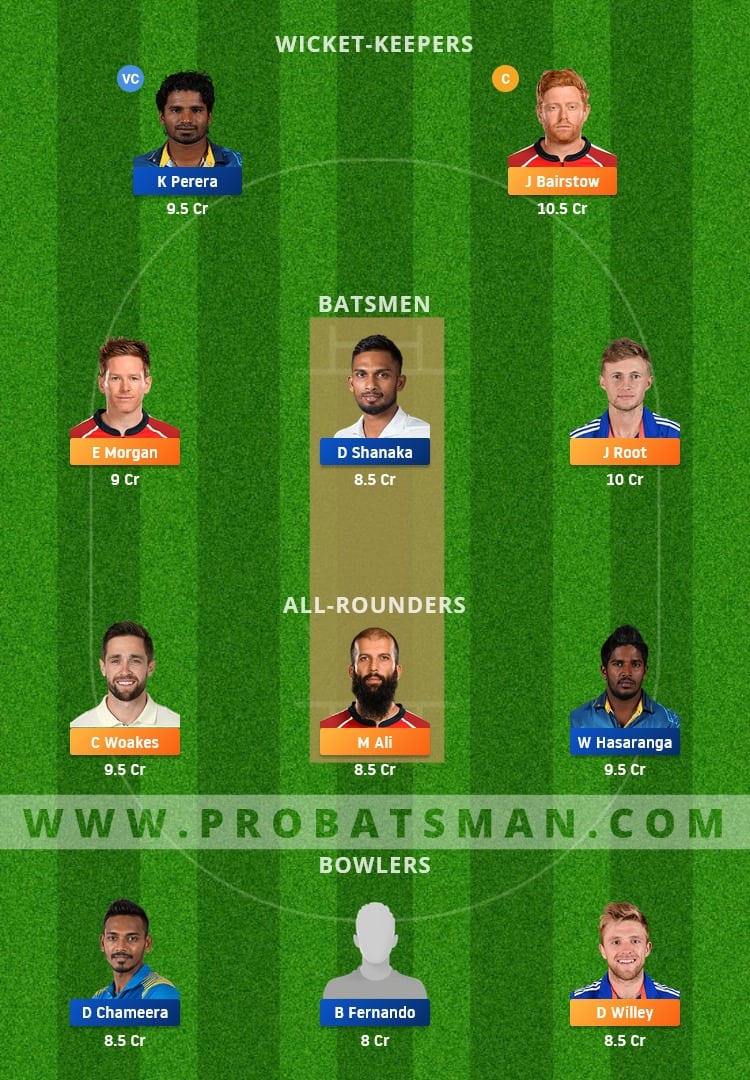 ENG vs SL Dream11 Fantasy Team Prediction