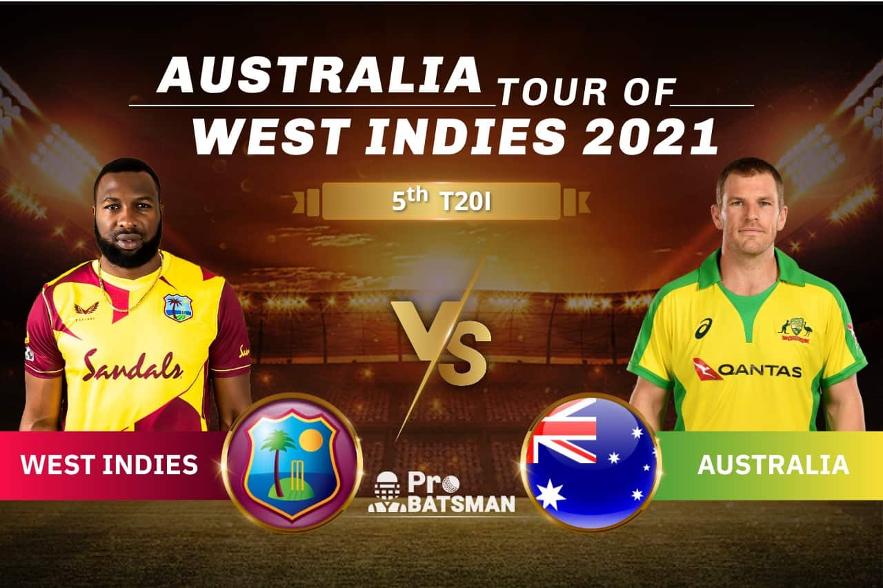 WI vs AUS Dream11 Prediction With Stats, Player Records, Pitch Report & Match Updates For 5th T20I WI vs AUS Dream11 Prediction With Stats, Player Records, Pitch Report & Match Updates For 5th T20I
