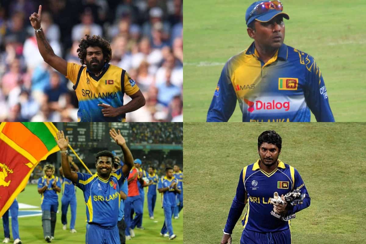 Lasith Malinga, Mahela Jayawardene, Muttiah Muralitharan and Kumar Sangakkara