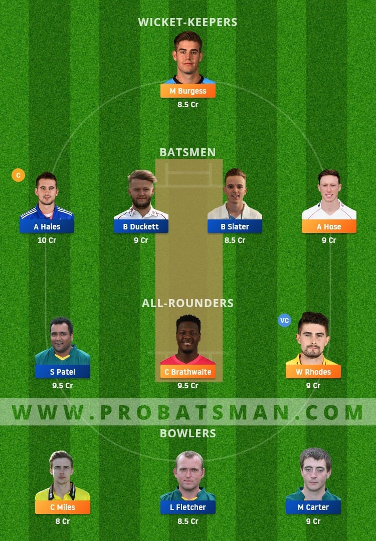 WAS vs NOT Dream11 Fantasy Team Prediction