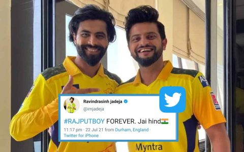 “RAJPUT BOY FOREVER” – Ravindra Jadeja Comes In Support Of Suresh Raina For His Brahmin Comment