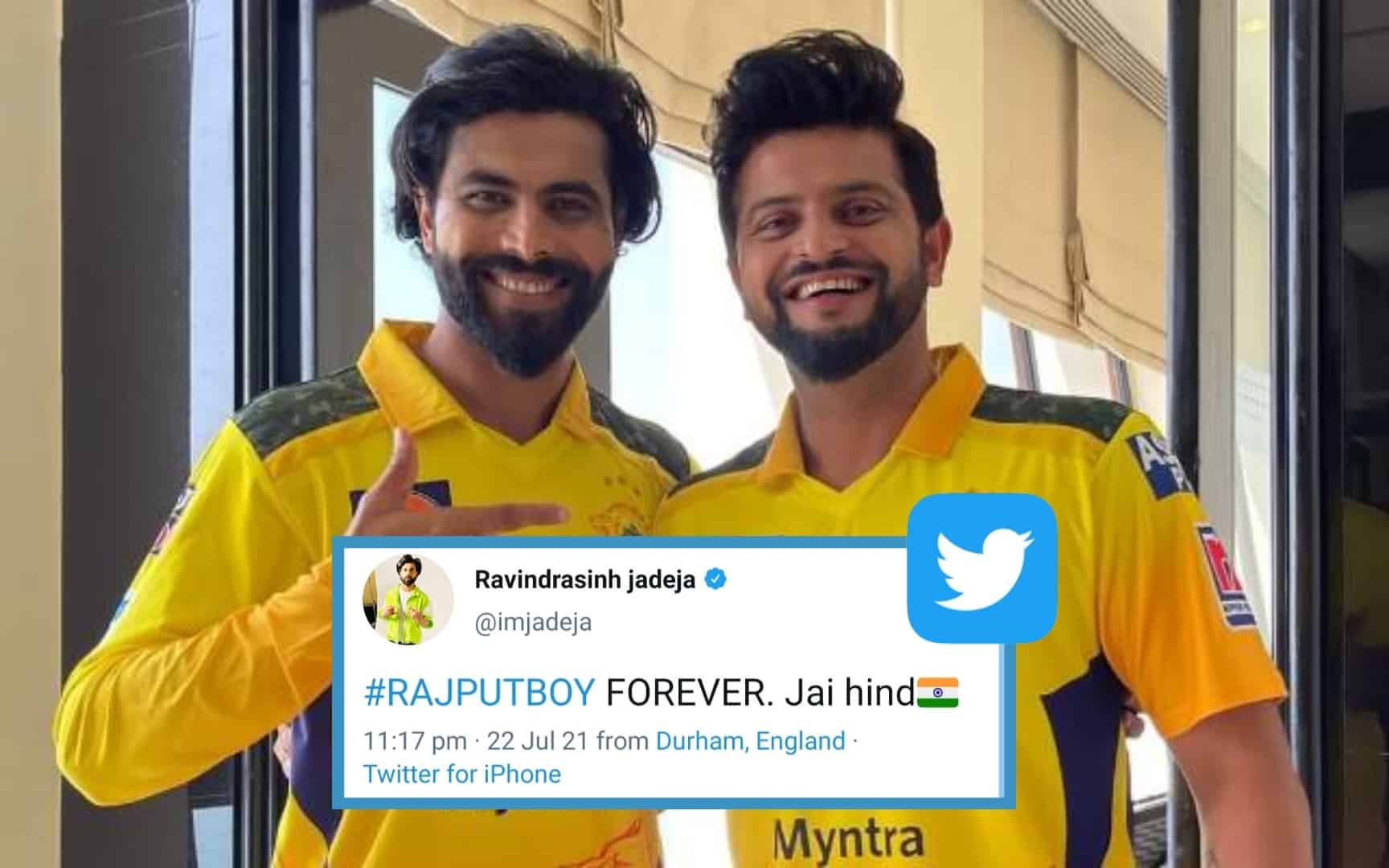 "RAJPUT BOY FOREVER" - Ravindra Jadeja Comes In Support Suresh Raina For His Brahmin Comment