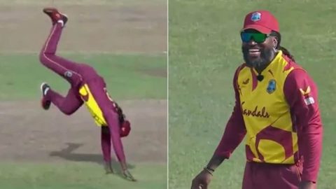 Chris Gayle Astonishes Everyone With his Unique Celebration Style in the 4th T20I Against South Africa