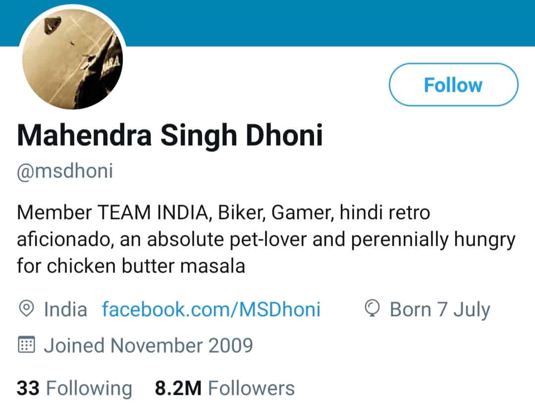Twitter Removes Verification Badge From MS Dhoni's Account