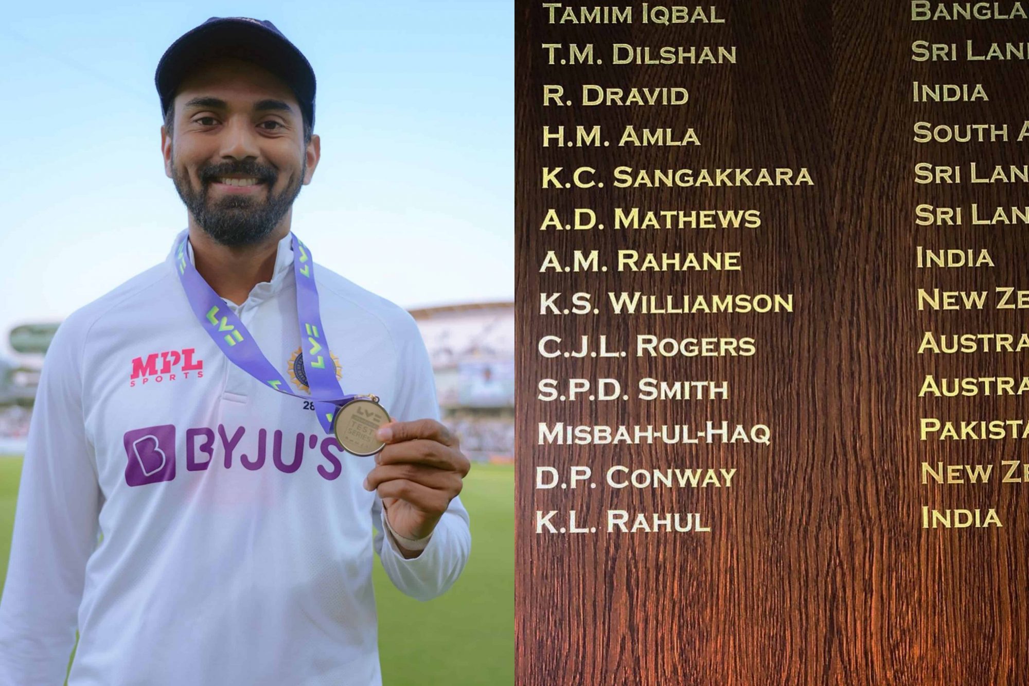 KL Rahul's Name Etched In Gold On The Lord's Honours Board