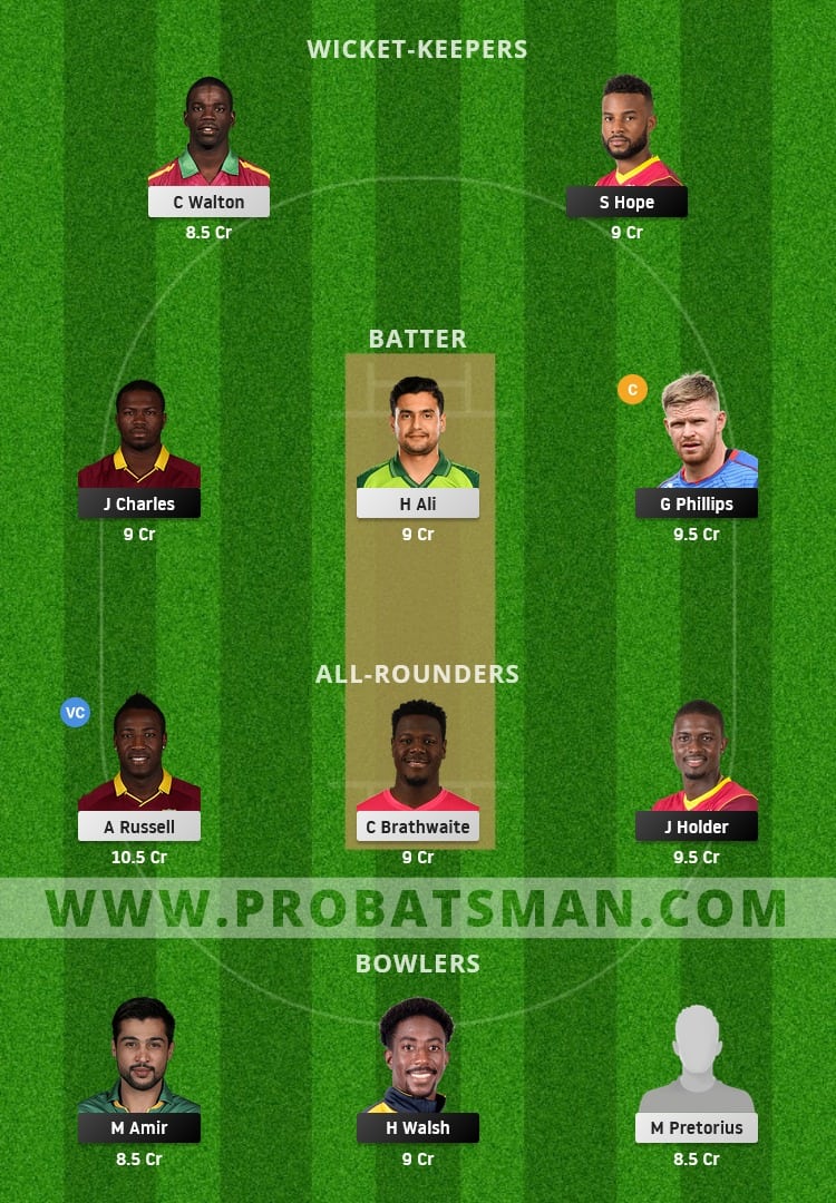 BR vs JAM Dream11 Fantasy Team Prediction