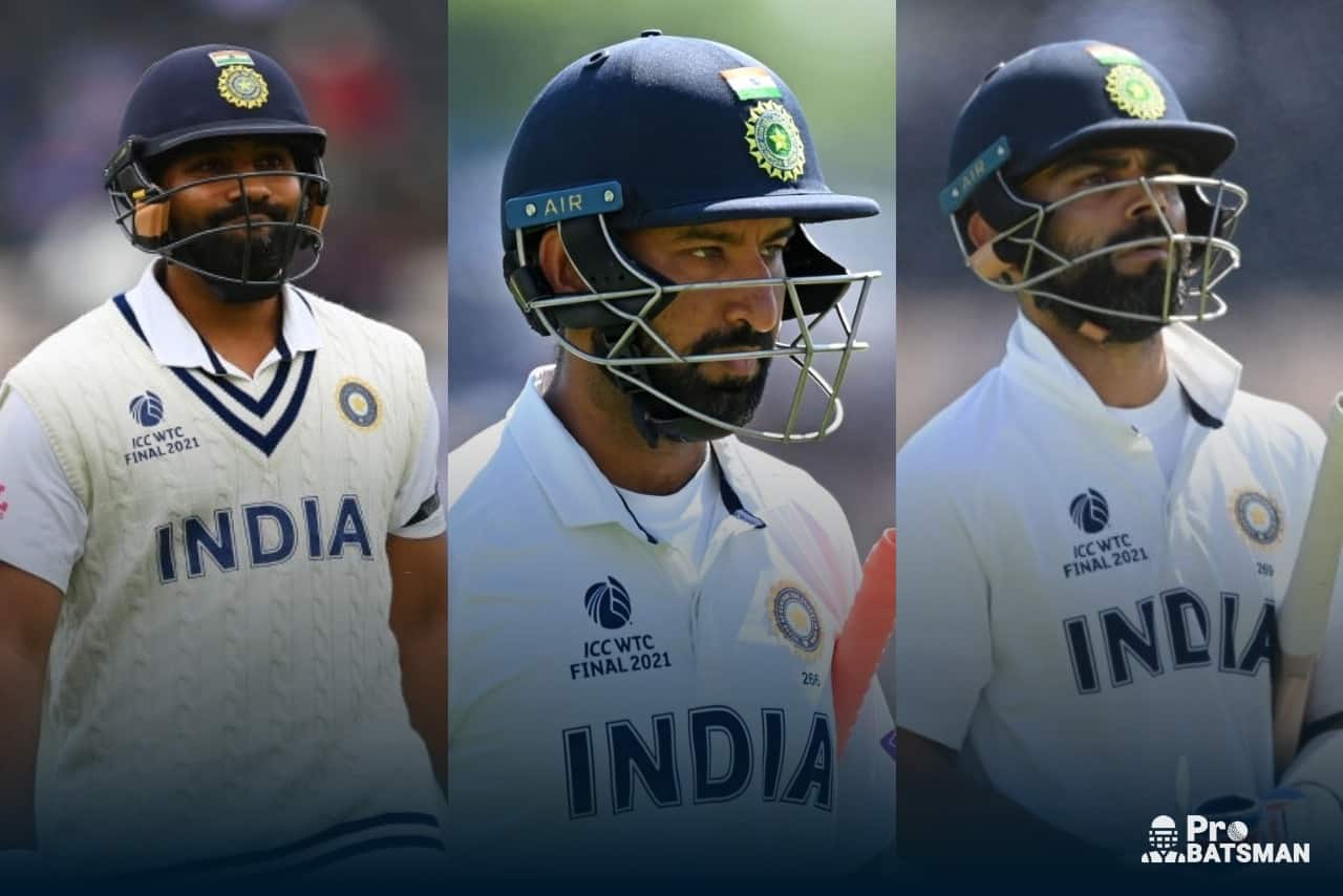 Rohit Sharma, Virat Kohli & Cheteshwar Pujara of Team India