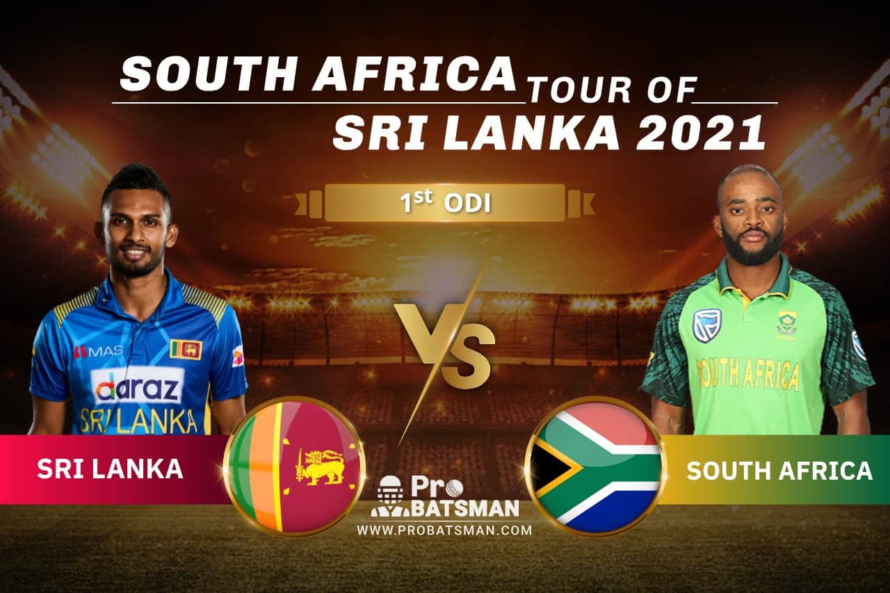 SL vs SA Dream11 Prediction With Stats, Player Records, Pitch Report & Match Updates For 1st ODI of South Africa Tour of Sri Lanka 2021 SL vs SA Dream11 Prediction