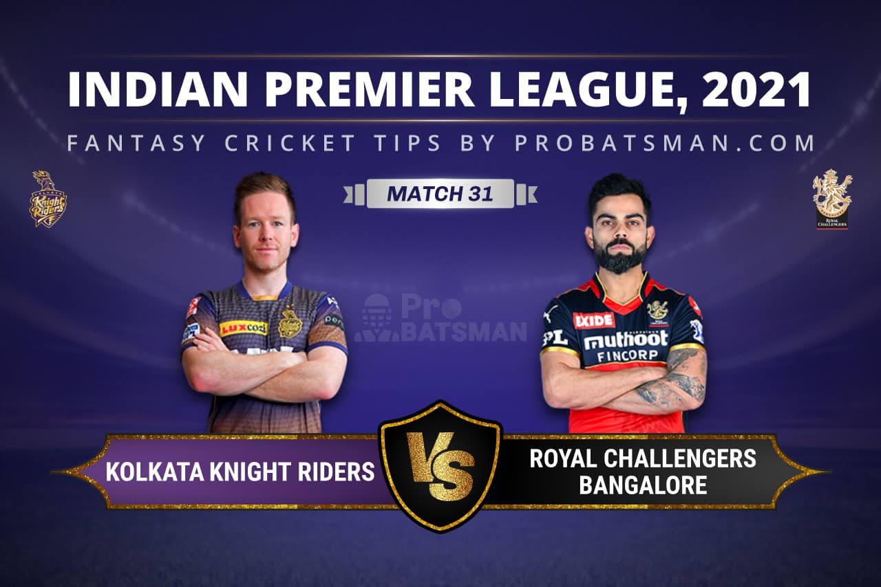 KKR vs RCB Dream11 Prediction: Fantasy Cricket Tips, Playing XI, Pitch Report, Stats & Injury Updates of Match 31, IPL 2021 KKR vs RCB Dream11 Prediction