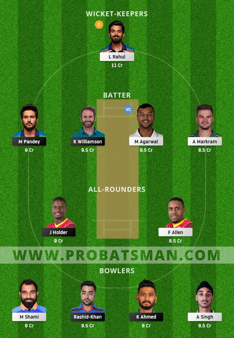 SRH vs PBKS Dream11 Fantasy Team Prediction SRH vs PBKS Dream11 Fantasy Team Prediction