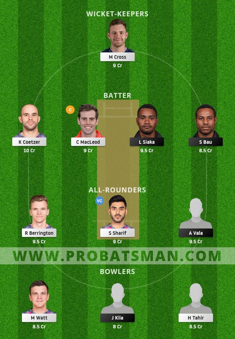 PNG vs SCO Dream11 Fantasy Team Prediction