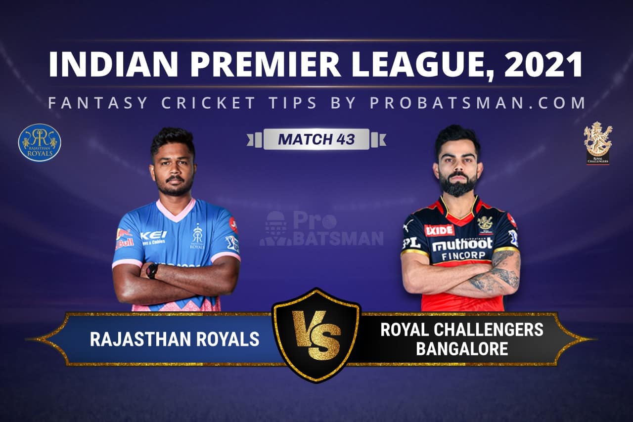 RR vs RCB Dream11 Prediction: Fantasy Cricket Tips, Playing XI, Pitch Report, Stats & Injury Updates of Match 43, IPL 2021