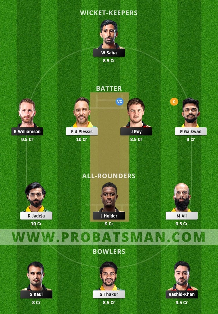 SRH vs CSK Dream11 Fantasy Team Prediction SRH vs CSK Dream11 Fantasy Team Prediction