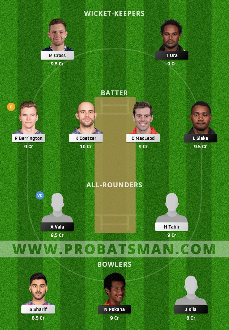 PNG vs SCO Dream11 Fantasy Team Prediction