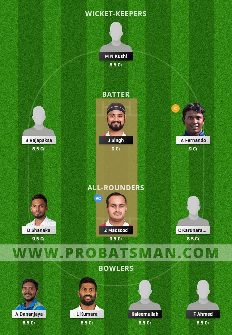 OMN vs SL Dream11 Fantasy Team Prediction OMN vs SL Dream11 Fantasy Team Prediction
