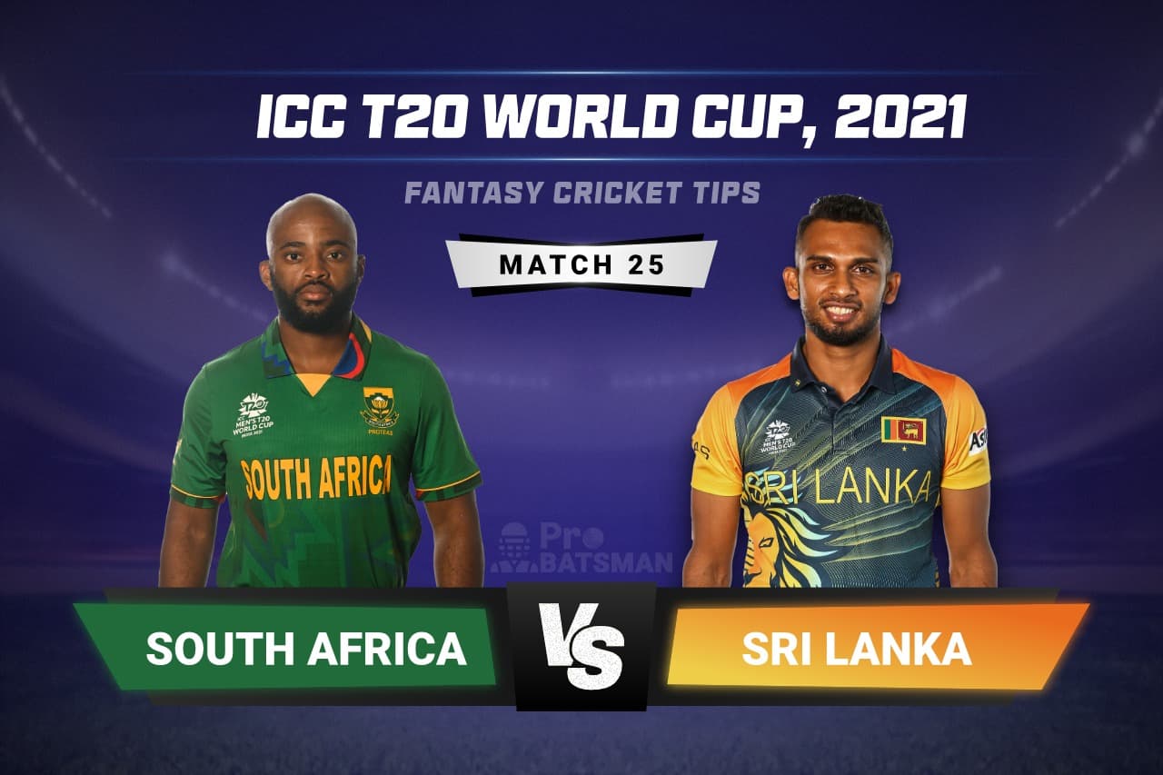 ICC T20 World Cup, 2021: SA vs SL Dream11 Prediction