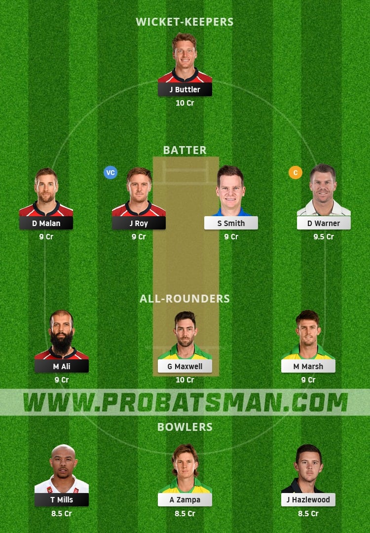 ENG vs AUS Dream11 Fantasy Team Prediction