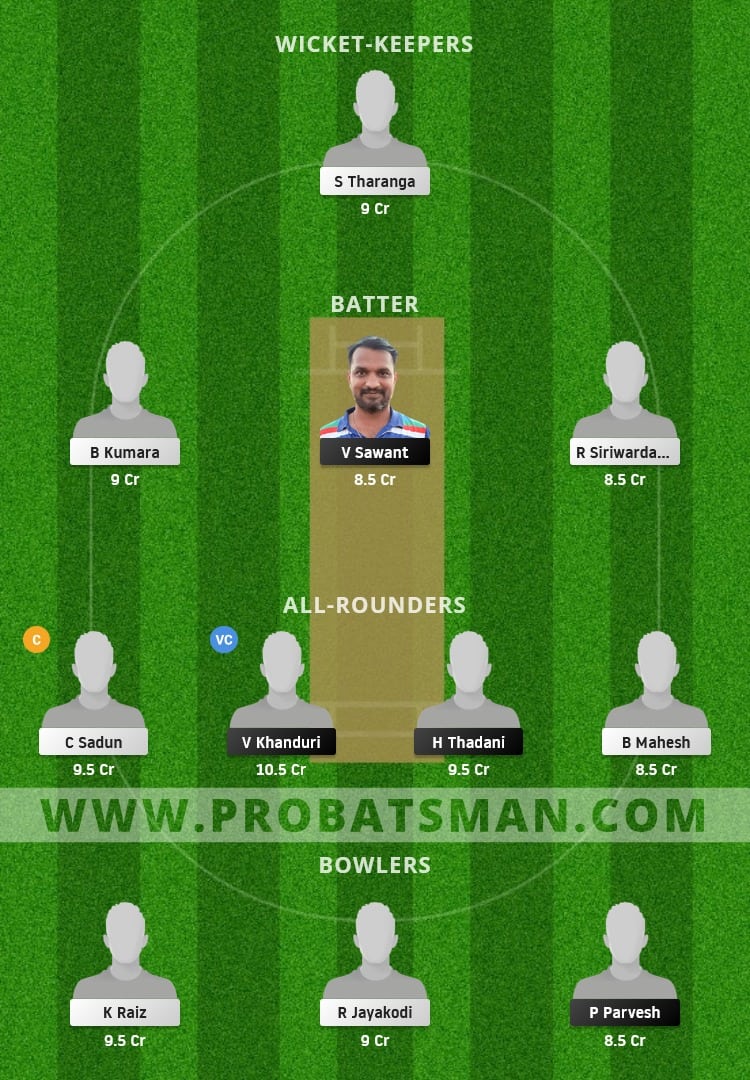 AMD vs SLL Dream11 Fantasy Team Prediction