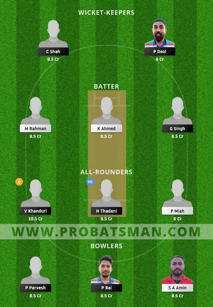 AMD vs NFCC Dream11 Fantasy Team Prediction