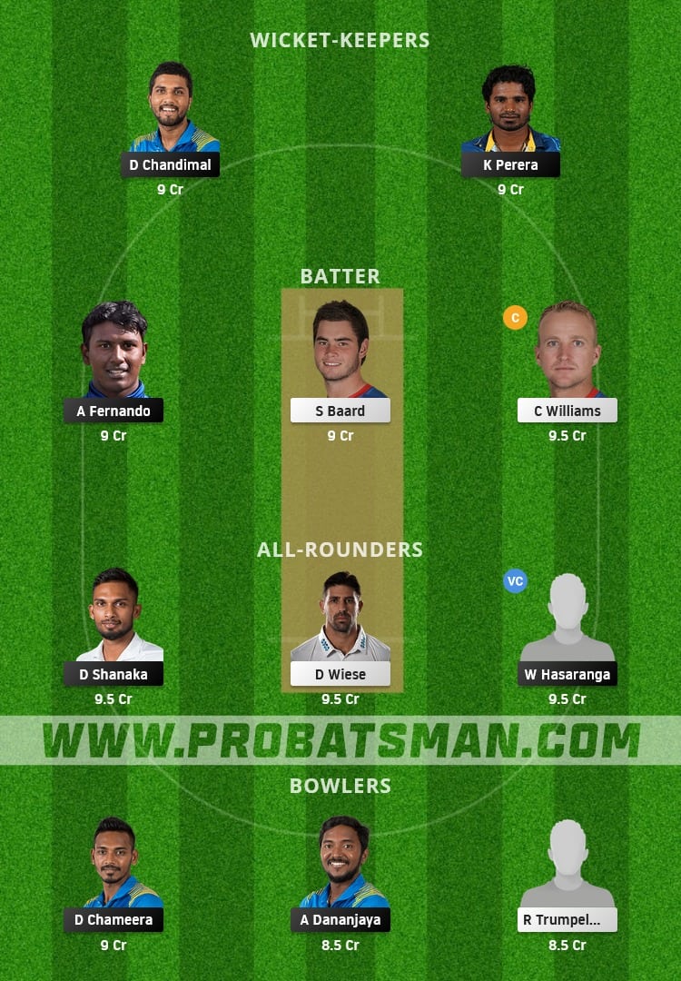 SL vs NAM Dream11 Fantasy Team Prediction SL vs NAM Dream11 Fantasy Team Prediction