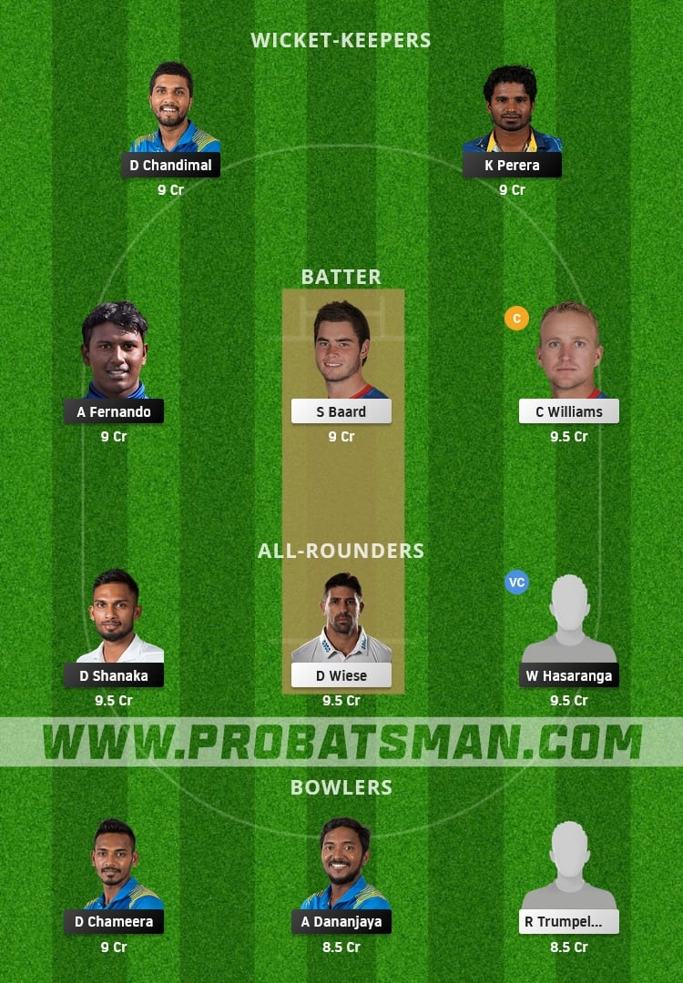 SL vs NAM Dream11 Fantasy Team Prediction