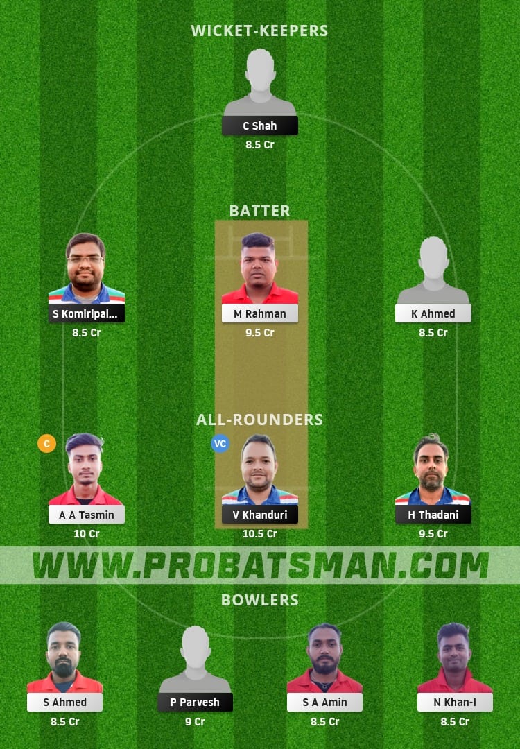 AMD vs NFCC Dream11 Fantasy Team Prediction