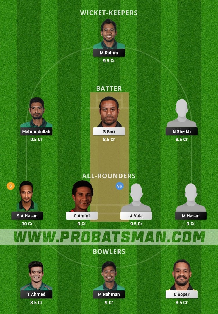 BAN vs PNG Dream11 Fantasy Team Prediction