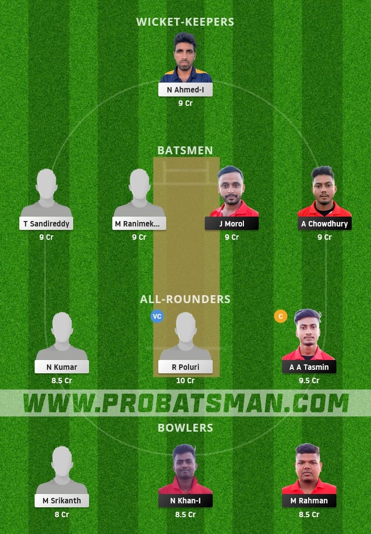 NFCC vs CES Dream11 Fantasy Team Prediction