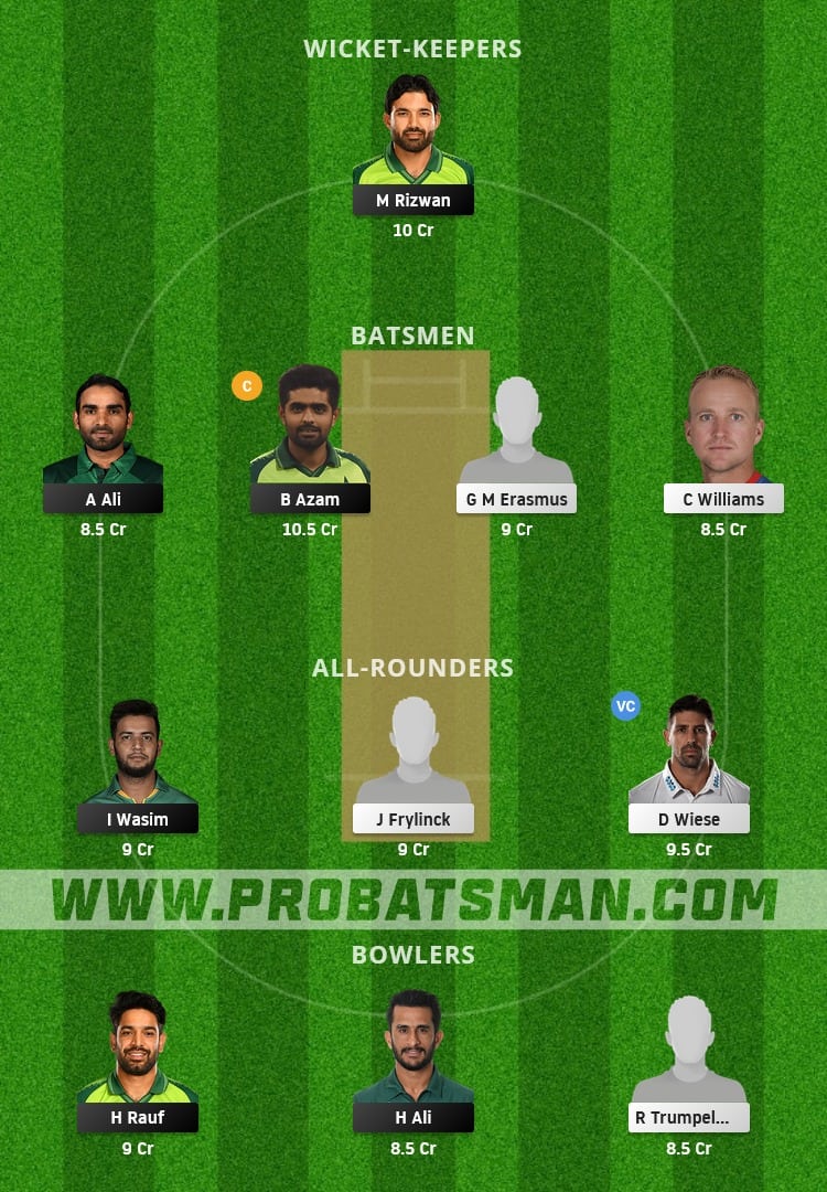 PAK vs NAM Dream11 Fantasy Team Prediction