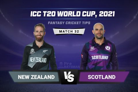 NZ vs SCO Dream11 Prediction With Stats, Pitch Report & Player Record of ICC T20 World Cup, 2021 For Match 32
