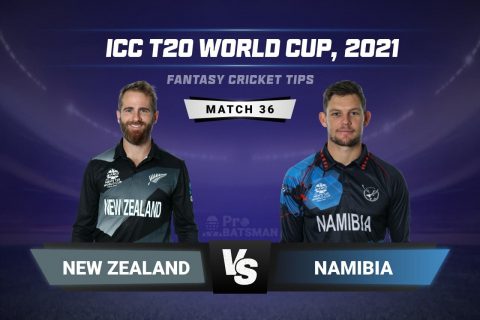 NZ vs NAM Dream11 Prediction With Stats, Pitch Report & Player Record of ICC T20 World Cup, 2021 For Match 36