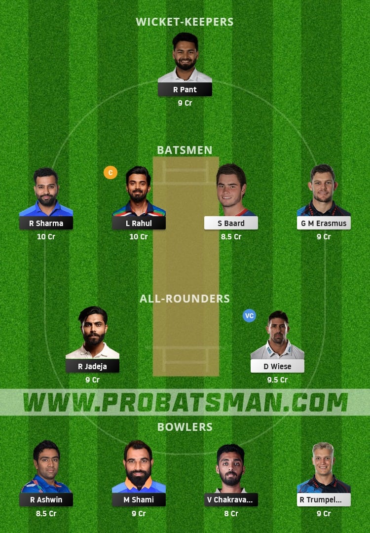 IND vs NAM Dream11 Fantasy Team Prediction