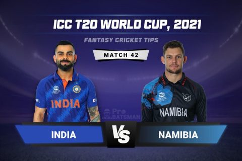 IND vs NAM Dream11 Prediction With Stats, Pitch Report & Player Record of ICC T20 World Cup, 2021 For Match 42