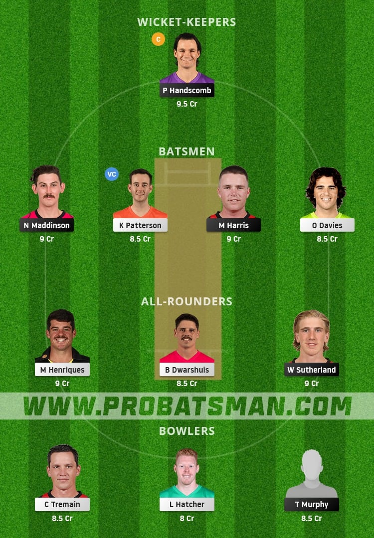 VCT  vs NSW Dream11 Fantasy Team Prediction