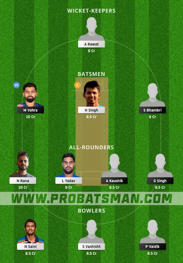 CHN vs DEL Dream11 Fantasy Team Prediction