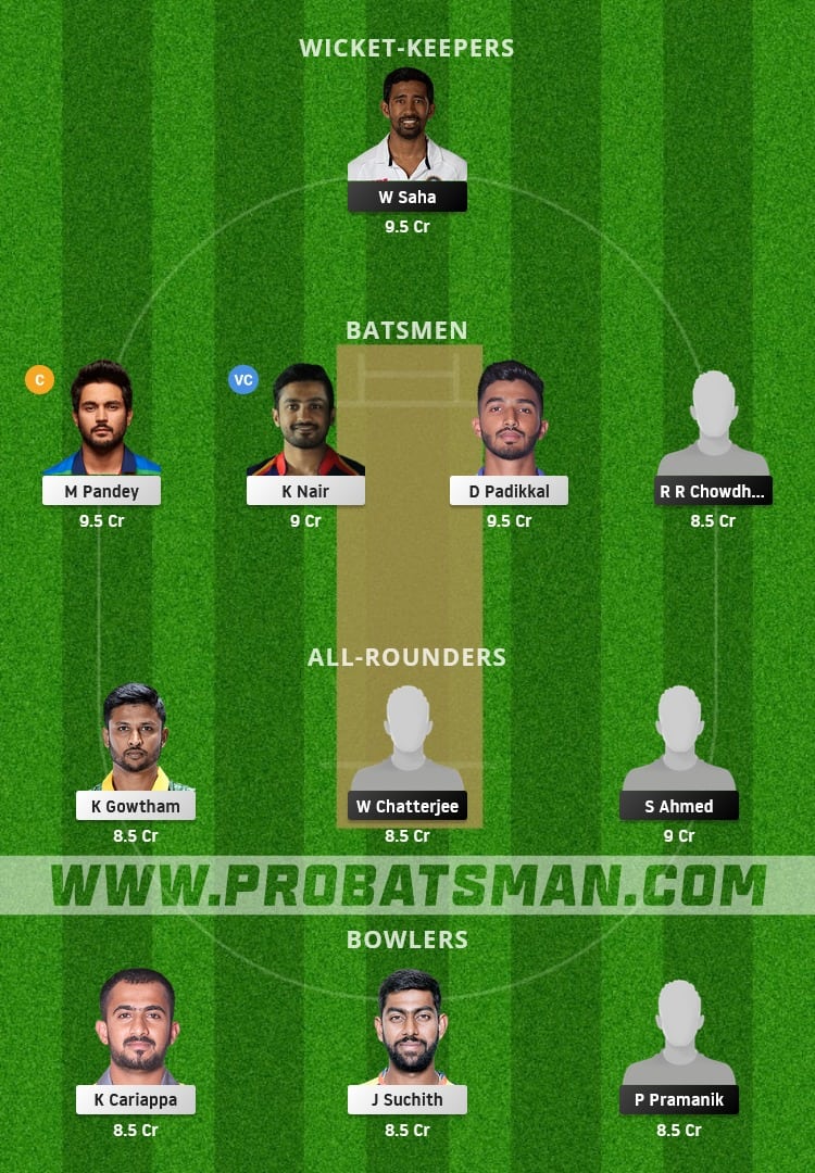 BEN vs KAR Dream11 Fantasy Team Prediction