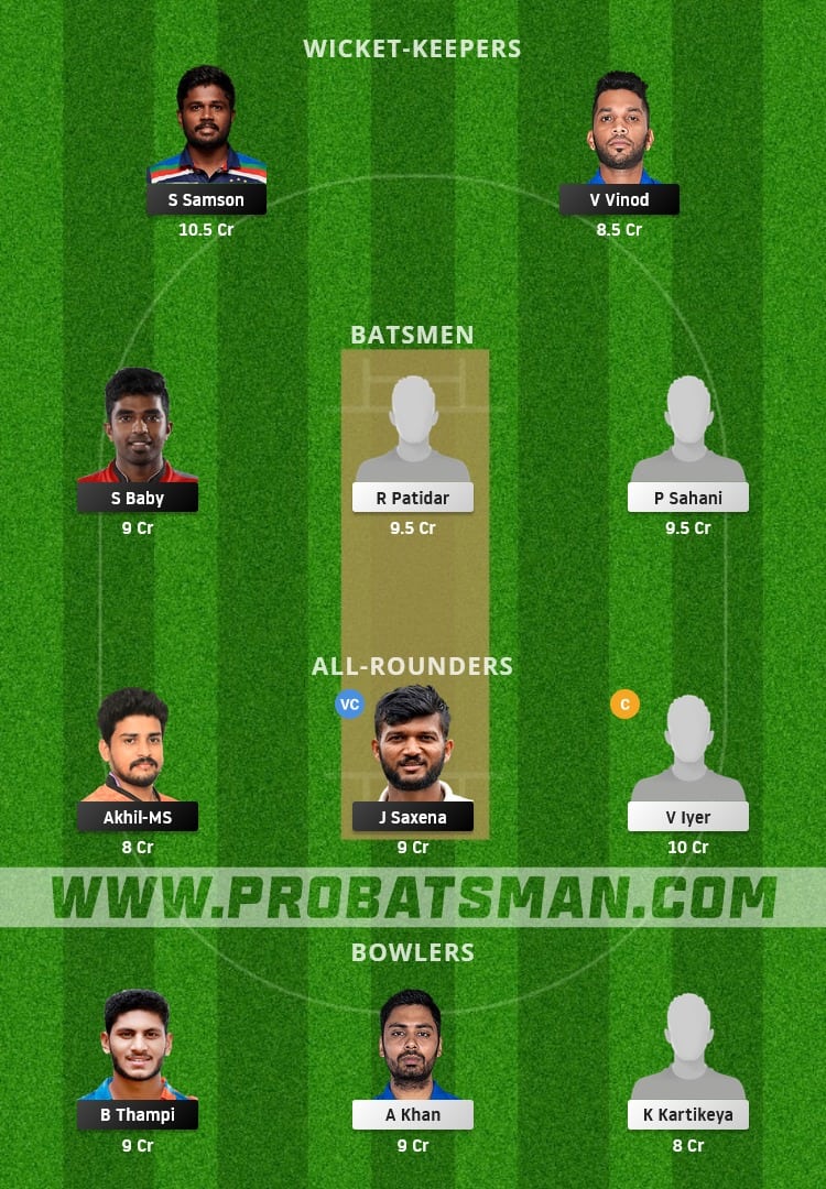 KER vs MP Dream11 Fantasy Team Prediction