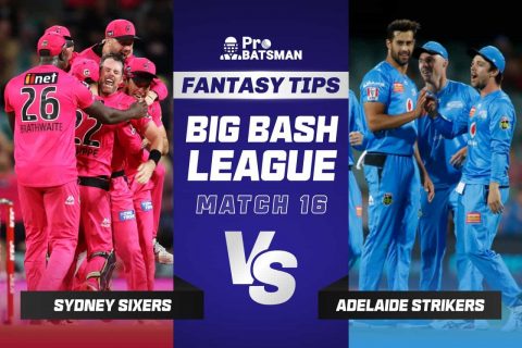 BBL 2021-22: SIX vs STR Dream11 Prediction With Stats, Pitch Report & Player Record of Big Bash League For Match 16