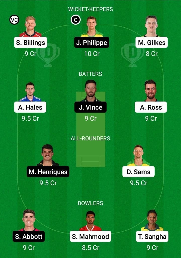 THU vs SIX Dream11 Fantasy Team Prediction