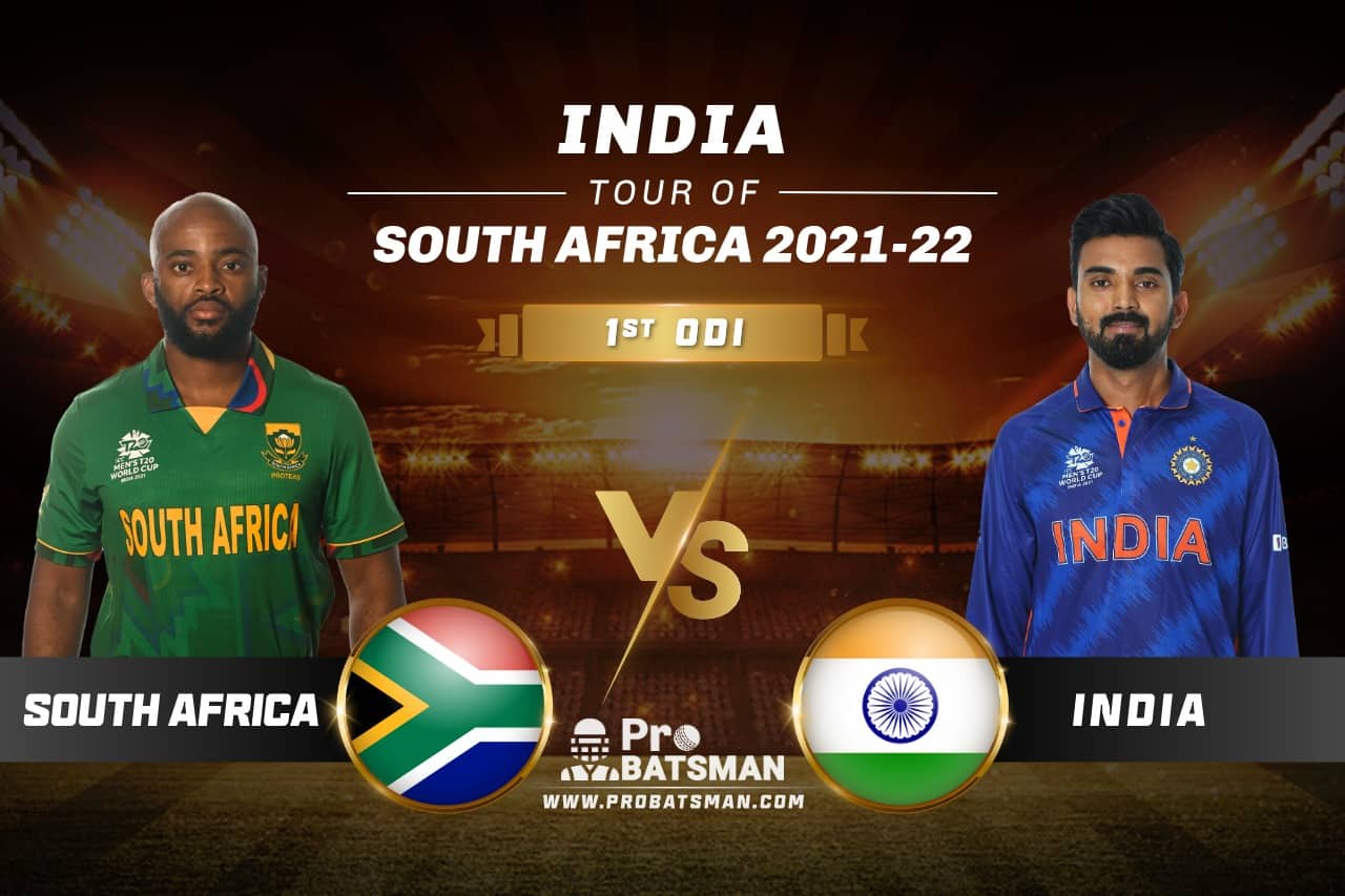 SA vs IND Dream11 Prediction India Tour of South Africa, 2021-22 For 1st ODI